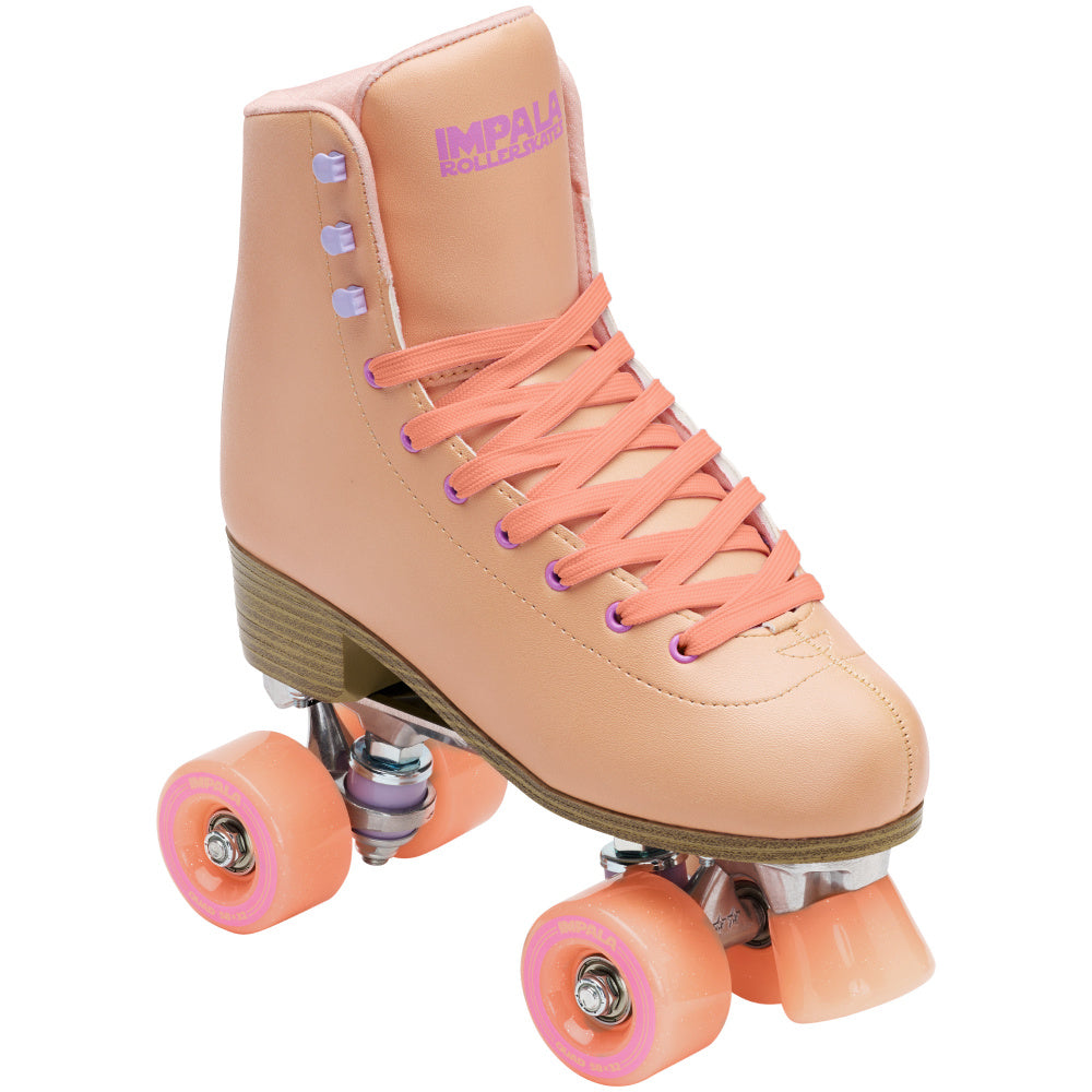 Impala Quad Roller Skates for Women & Men - Apricot Color - Outdoor & Indoor Skating - Perfect for Rinks, Parks, and Fitness