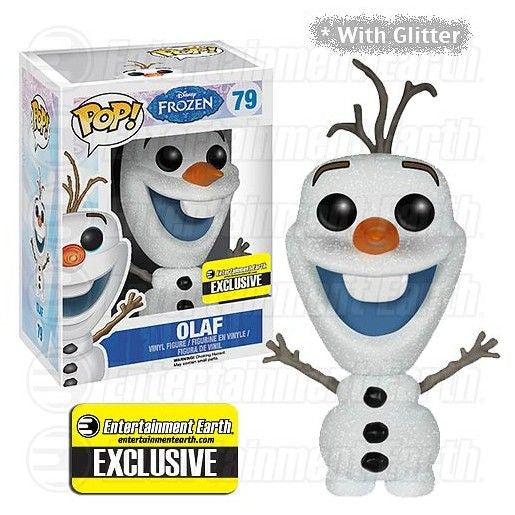 Disney Frozen Glitter Olaf Pop! Vinyl Figure - Entertainment Earth Exclusive - Perfect for Collectors, Gifts, and Disney Fans
