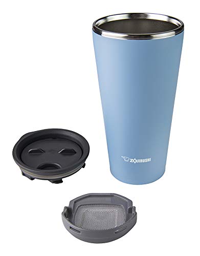 Zojirushi SX-FSE45AJ 15-Oz Stainless Steel Vacuum Insulated Tumbler - Blue Gray - Keeps Drinks Hot/Cold for Hours - Perfect for Office, Travel & Outdoor Activities