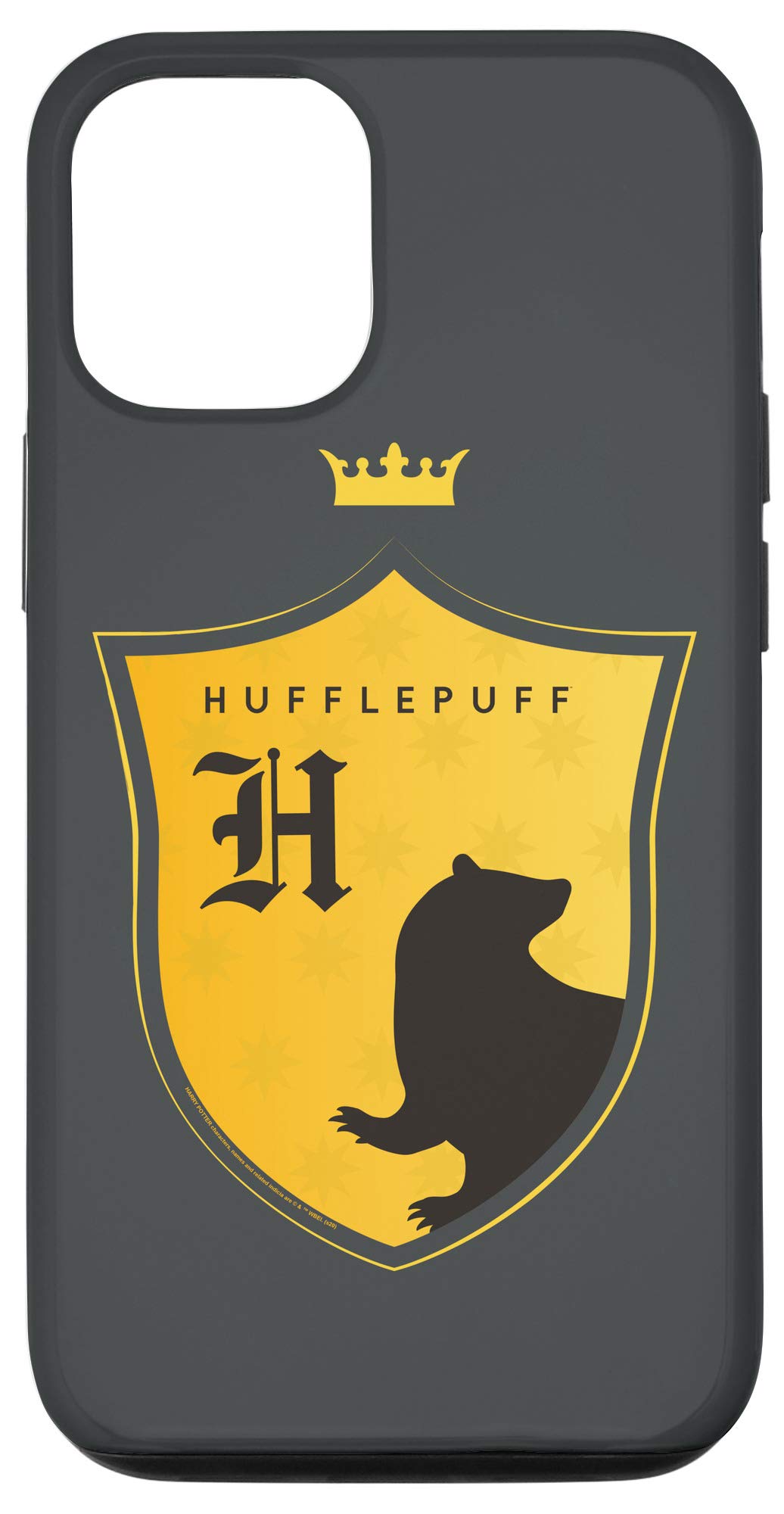 Harry Potter Hufflepuff 'H' Shield Crest Case for iPhone 12/12 Pro - Durable Protective Phone Cover for Fans - Perfect for School, Cosplay, and Wizarding World Events