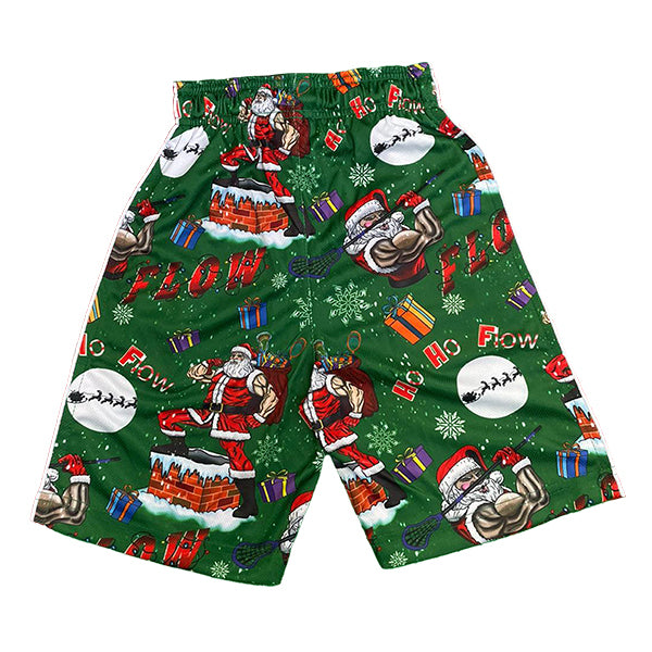 Men's Ho Ho Merry Flow Short Sleeve T-Shirt - Funny Christmas Holiday Graphic Tee for Casual Wear & Festive Parties