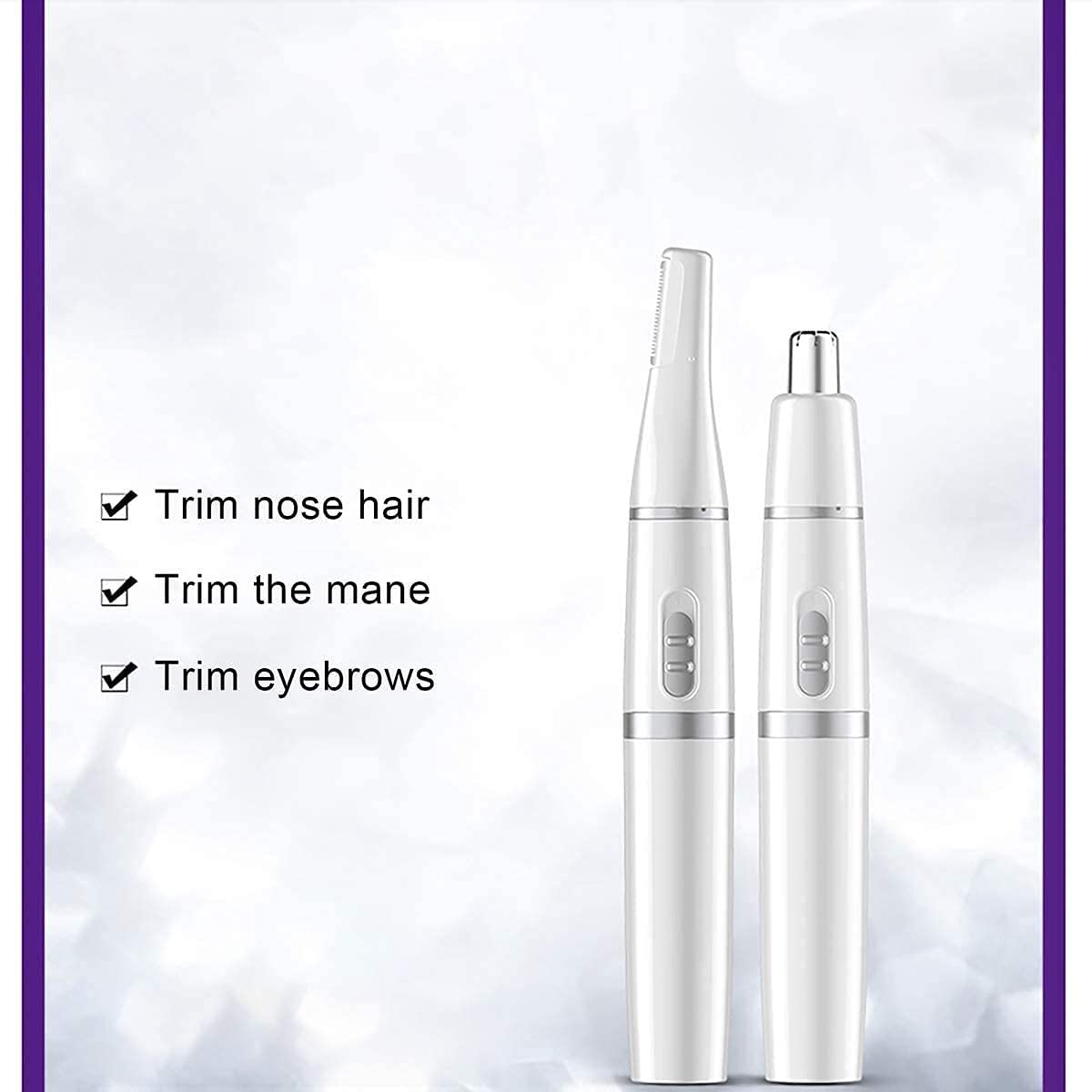 KouRy Multifunctional Portable Nose Hair Trimmer - Dual Sided Blade Precision Trimmer for Nose, Ears & Eyebrows | Personal Grooming Kit for Men & Women | Perfect for Travel, Home & Office Use