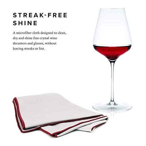 Premium Microfiber Polishing Cloth Set of 4 - Ultra Soft Cleaning Cloth for Crystal Wine Decanters, Glassware, Jewelry & Electronics - Streak-Free Shine for Fine Glassware, Lenses & Delicate Surfaces