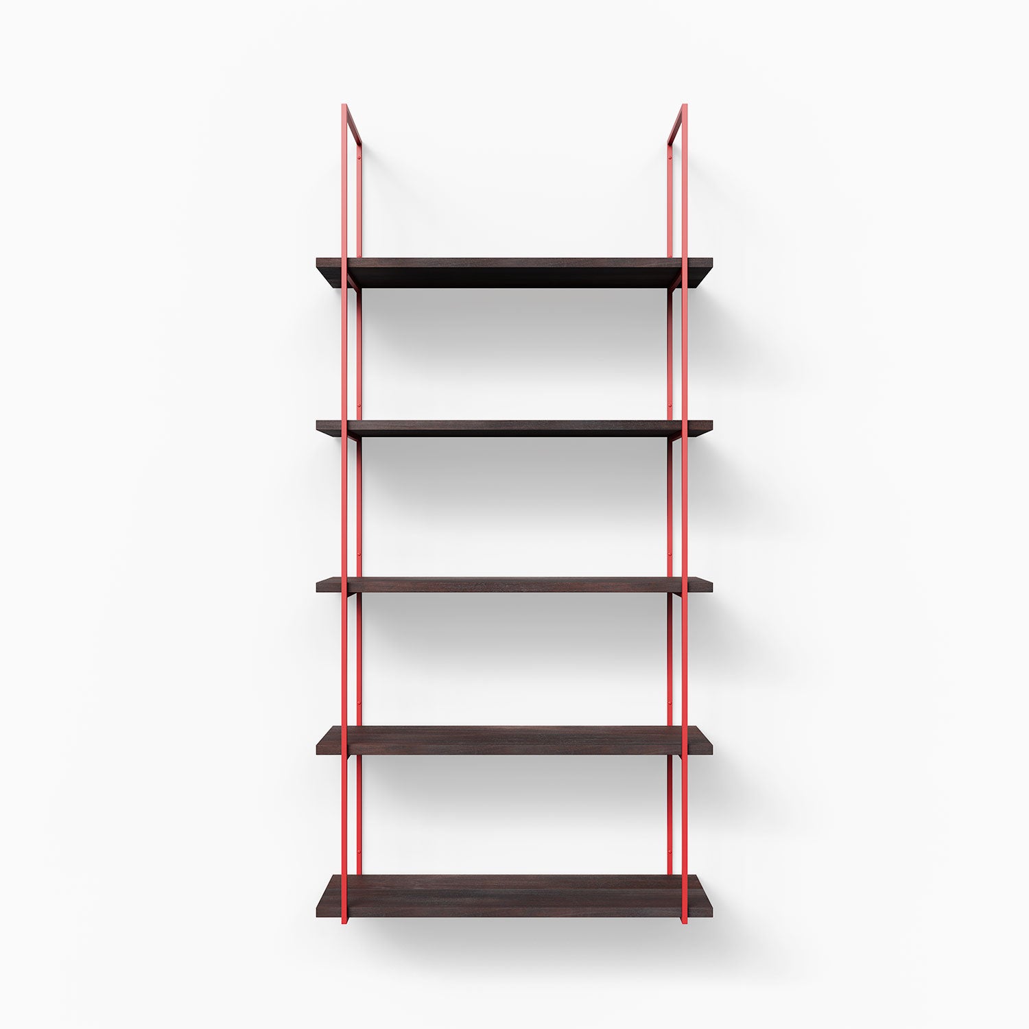 Lloyd Dutch Mocha 5-Tier Wooden Shelf - Rustic Industrial Bookshelf for Living Room, Bedroom & Office Storage - Perfect for Books, Plants & Home Decor