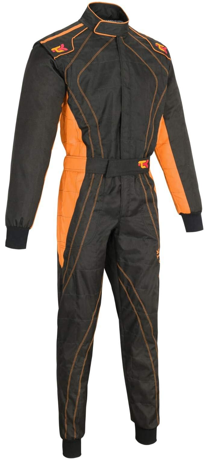 High-Performance TK Adult Karting Suit - One Piece Cordura Racing Suit for Go Kart, Rally & Track - Durable, Lightweight & Breathable for Professional and Amateur Drivers