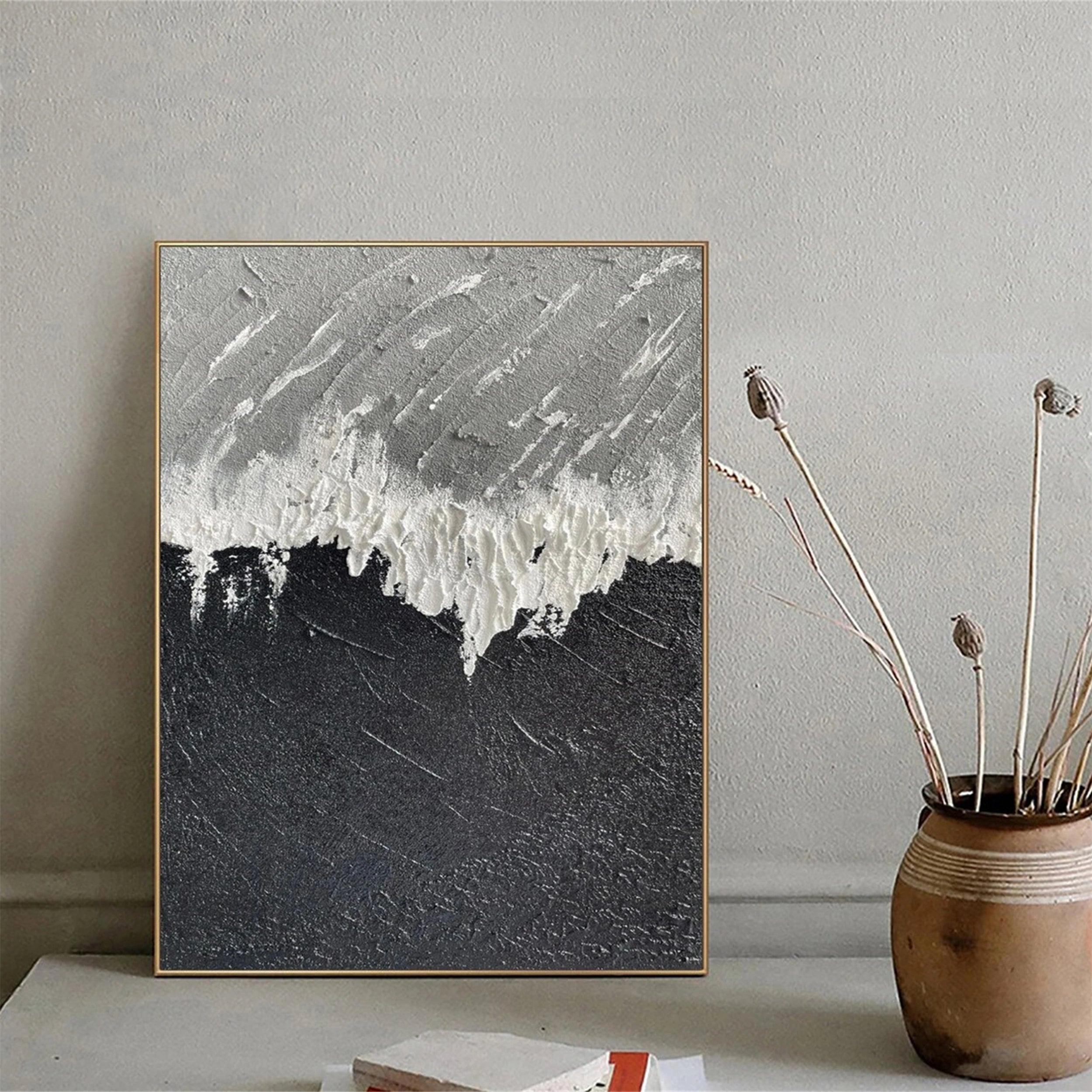 Ocean and Sky Painting #OS 113 - Handmade Canvas Wall Art for Home & Office Decor - Perfect for Living Room, Bedroom or Beach House