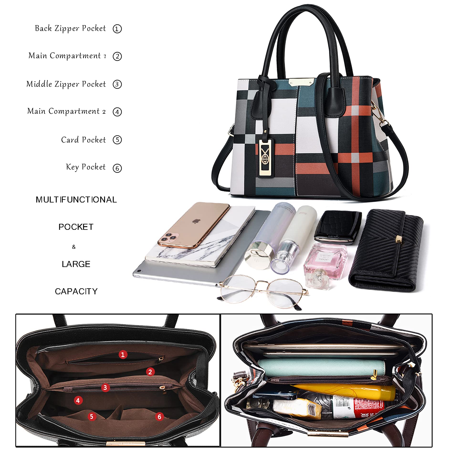 Chic Women's Leather Crossbody Bag - Stylish Tote & Shoulder Purse for Daily Use