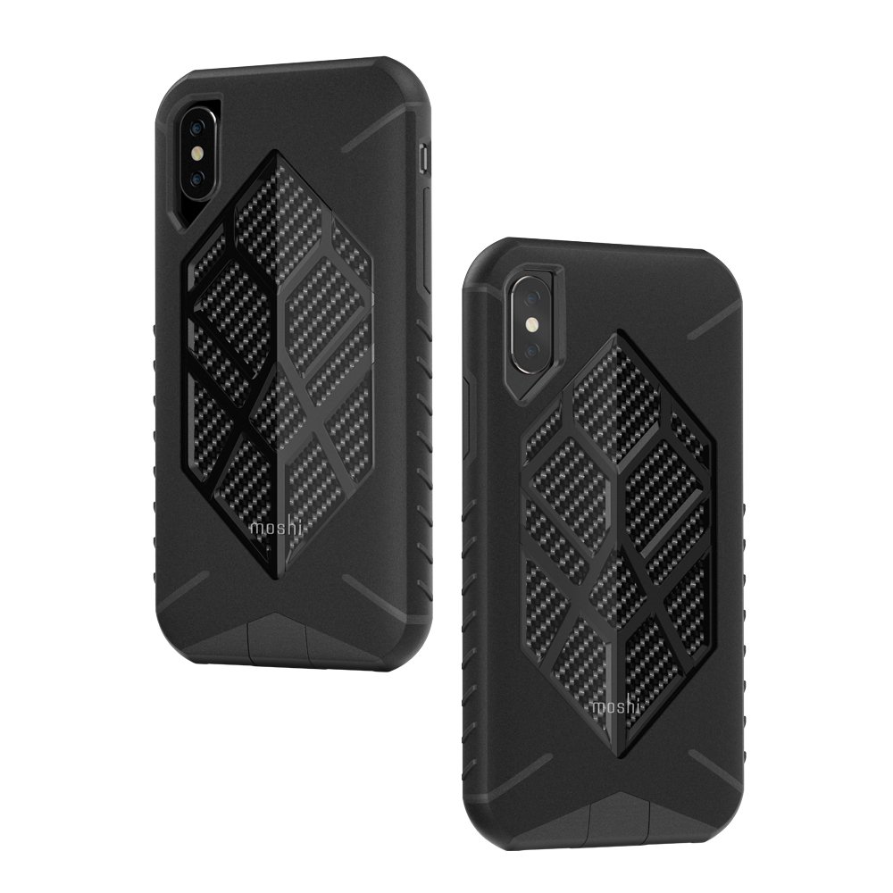 Moshi Talos 99MO086041 Protective Case for Apple iPhone X - Shockproof & Scratch Resistant Cover with Premium Protection (Stealth Black) | Perfect for Outdoor Activities, Travel & Daily Use