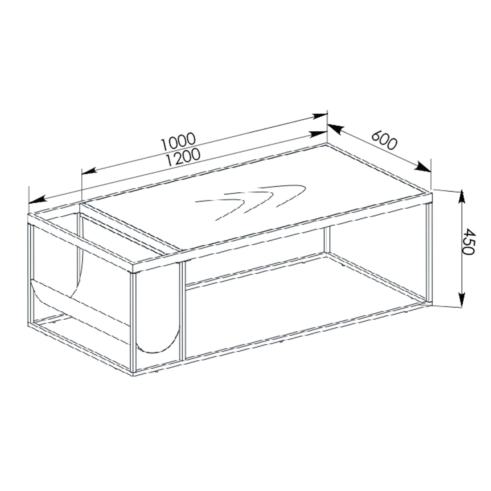 Urban Style CALM Coffee Table - Modern Minimalist Living Room Furniture for Small Spaces - Perfect for Apartments, Condos & Cozy Homes