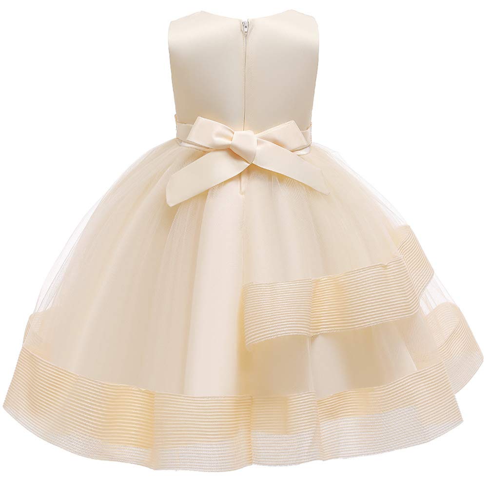Newborn Baby Girl Birthday Lace Bow Tutu Dress - Princess Wedding Party Gown for Kids & Toddlers - Perfect for 1st Birthday, Christening, Photo Shoots & Special Occasions