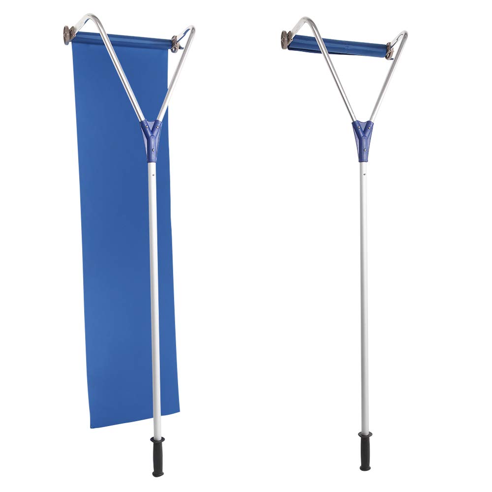 20 Ft Adjustable Telescoping Roof Snow Shovel - Durable Aluminum Pole & Oxford Head for Winter Snow Removal | Perfect for Clearing Rooftops, Driveways & Walkways