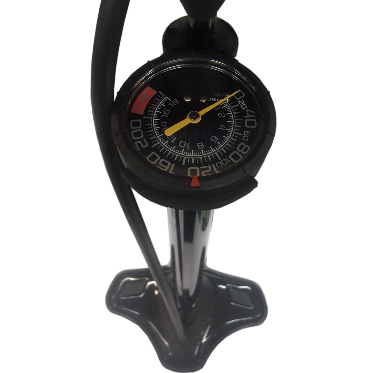 GIYO GF-94T High Pressure Tubeless Aluminum Floor Bike Pump - Presta & Schrader Valve Compatible - for Road Bikes, Mountain Bikes & BMX - Quick Inflation for Home & Outdoor Cycling