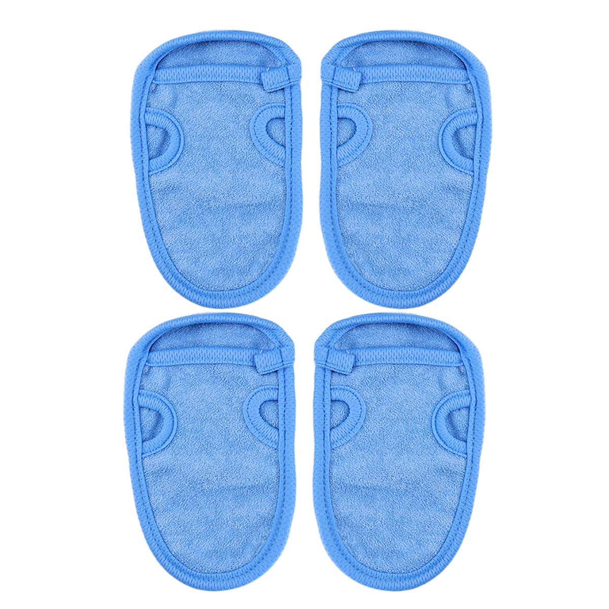 Healifty 4-Pack Exfoliating Bath Gloves for Baby & Adults - Soft Body Scrub Gloves, Back Scrubber, Shower Sponge (Blue) - Perfect for Sensitive Skin Care & Spa Treatments