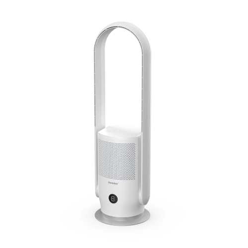 Europace EBFZ3DWH Bladeless Air Purifier Fan with 30° Tilt & HEPA 13 Filter - Quiet Cooling for Bedroom, Office & Living Room - Remove Dust, Allergens & Odors