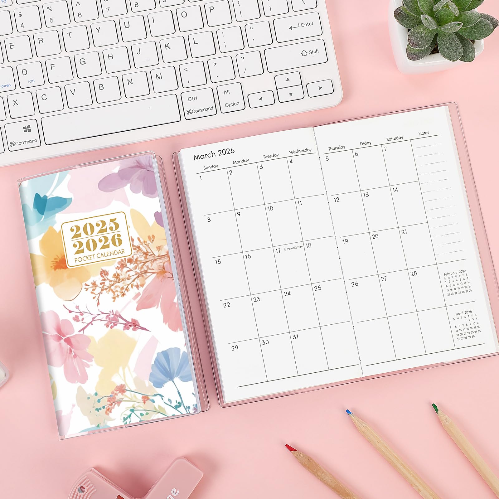 2025-2026 Floral Pocket Planner - 3.7