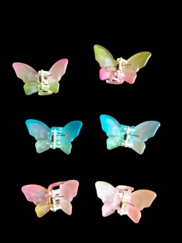 **12-Piece Small Butterfly Hair Clips for Girls & Women – Cute Mini Claw Clips, 90s Hair Accessories for Toddlers & Teens – Perfect for School, Parties & Everyday Styling**