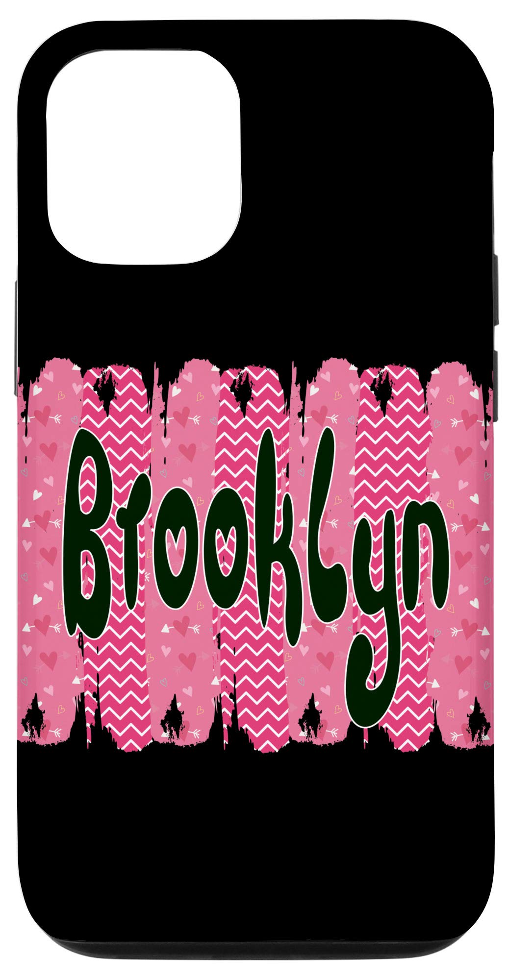 Custom iPhone 12/12 Pro Case with Personalized Name - Brooklyn Style for Women & Girls - Perfect Valentine's Day Gift for Her - Great for Daily Use, Travel & Special Occasions