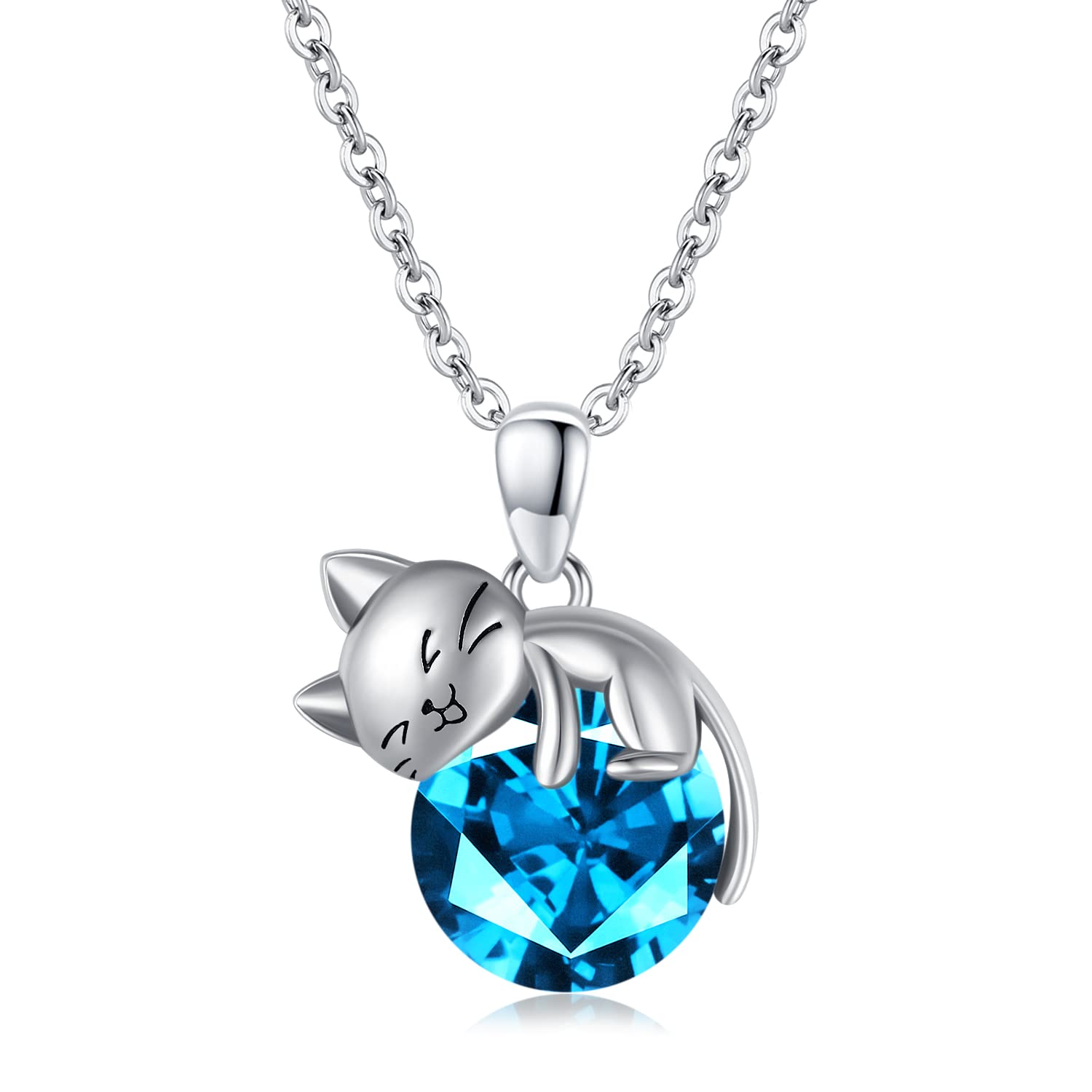 925 Sterling Silver Cat Necklace for Women - Dainty Cute Cat Pendant Jewelry Gift for Cat Lovers | Perfect for Birthday, Anniversary & Valentine's Day Gifts