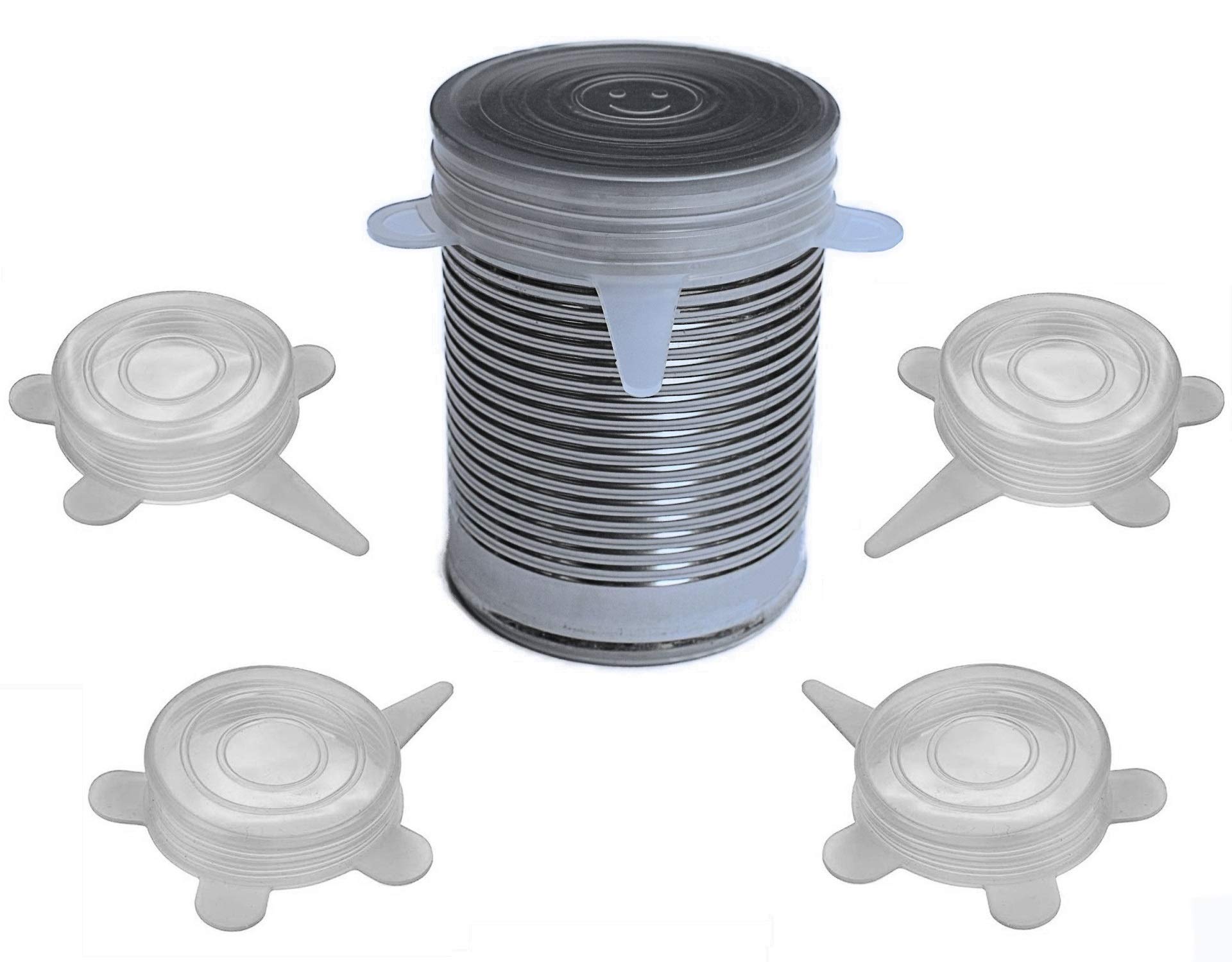 Stretchable Silicone Can Lids - 4 Pack Universal Pet Food Can Covers for Cats & Dogs - Airtight Freshness Seal for Small Canned Food Storage - Perfect for Wet Food Preservation, Meal Prep & Leftovers