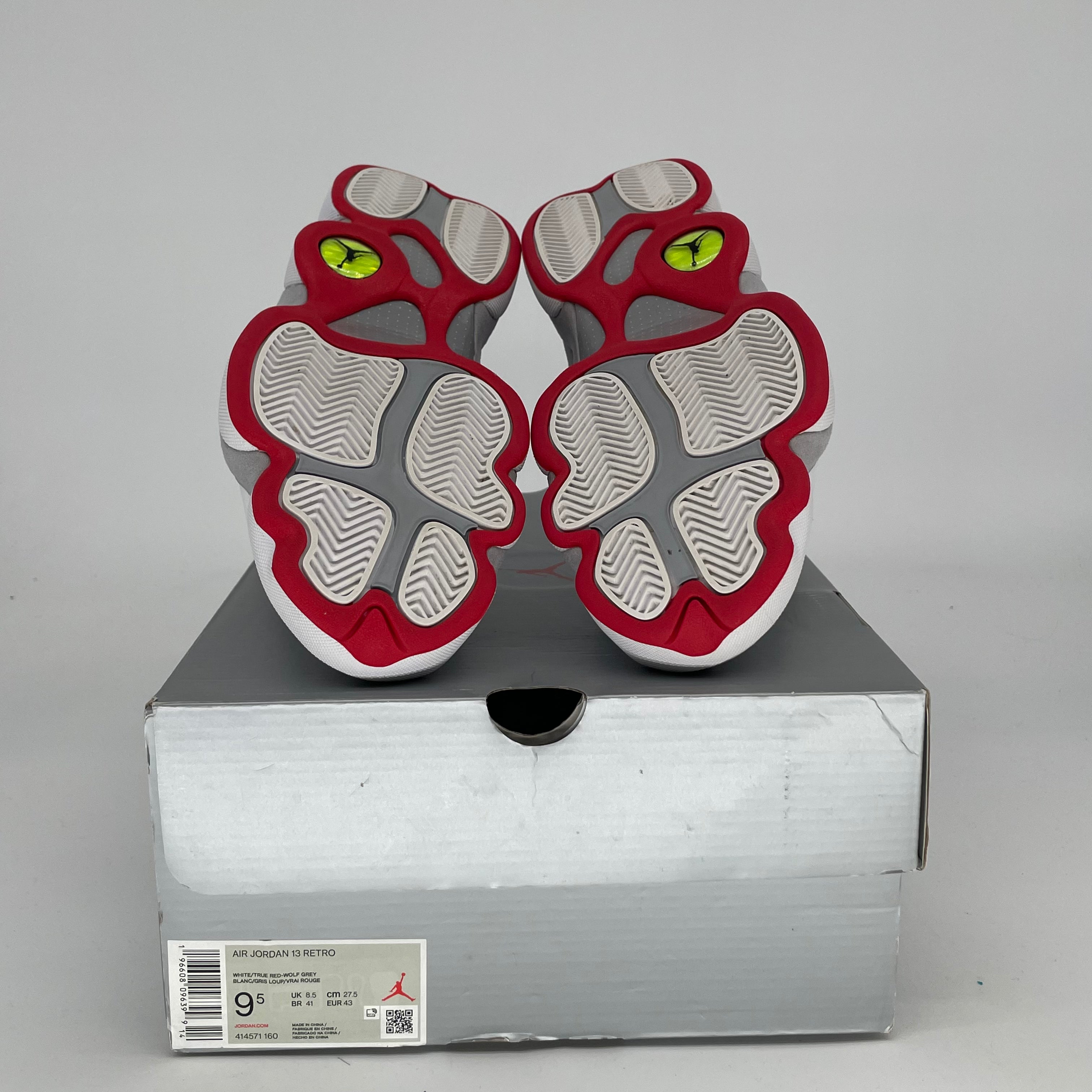 AIR JORDAN 13 Retro Sneakers - Wolf Grey - Men's Size 9.5/11W - Style Code 414571-160 - Basketball Shoes for Men & Streetwear Fashion