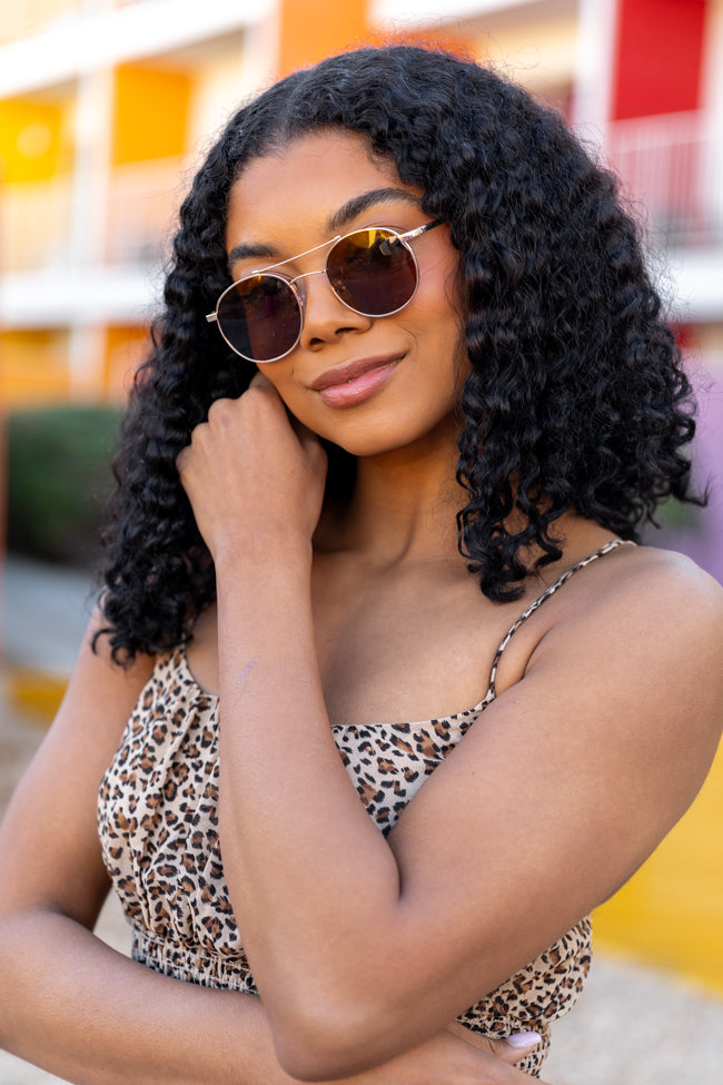 Gold Aviator Sunglasses for Men & Women - Polarized UV Protection - Classic Retro Pilot Style - Perfect for Driving, Travel & Outdoor Activities