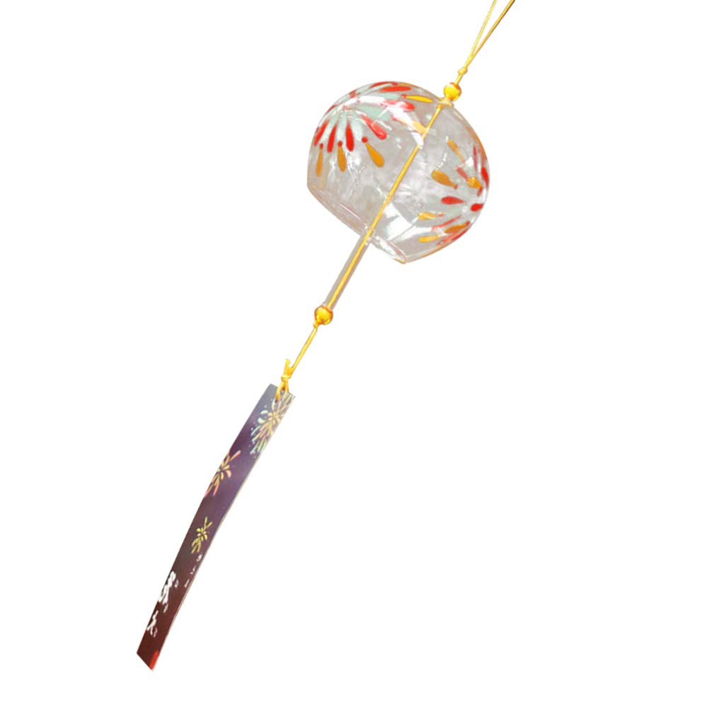 Japanese Glass Wind Chimes with Glass Beads - Handmade Wind Bells for Garden, Balcony & Window Decor - Suncatcher Hanging Pendant Outdoor Wind Chime Set of 2 - Perfect for Relaxing Ambience and Feng Shui Home Decor