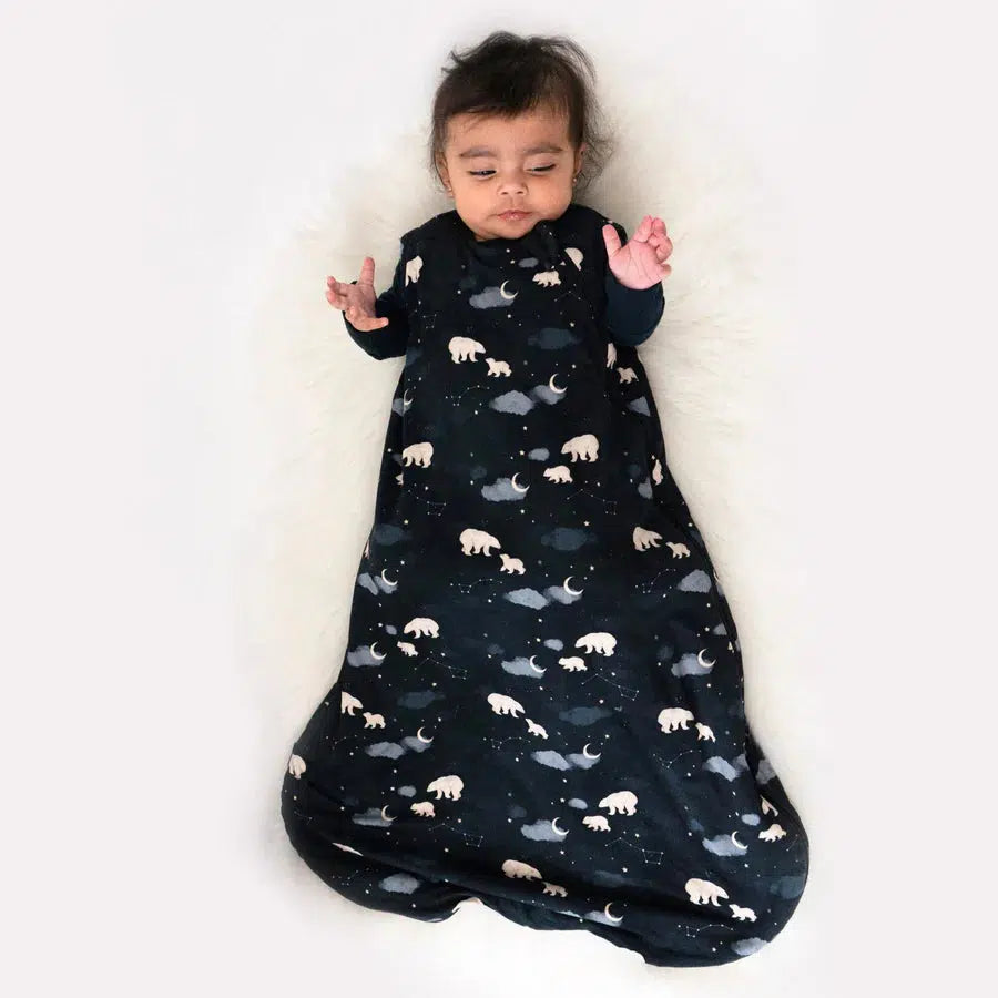 Belan.J Bamboo Sleep Sack for Babies - 1.0 TOG Polar Bear Design | Soft & Breathable Infant Wearable Blanket for Nursery, Daycare & Travel