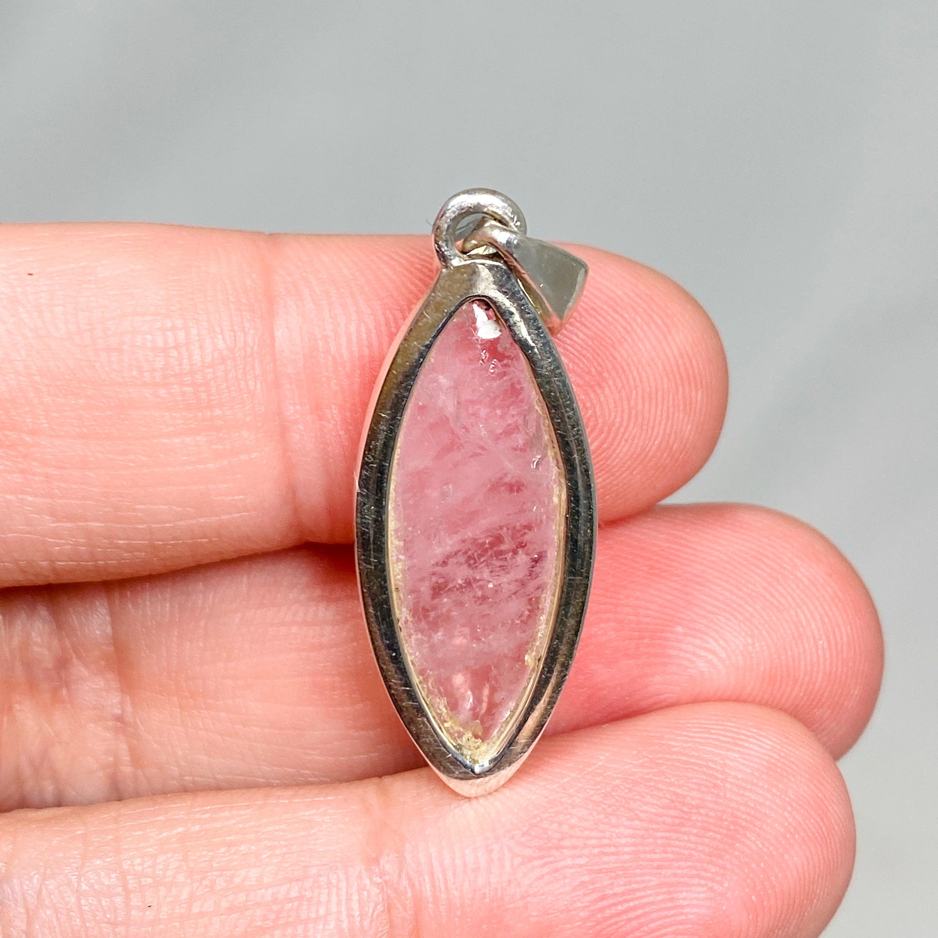 Morganite Marquise Pendant Necklace PPGJ690 - Elegant Rose Gold Jewelry for Women, Perfect for Weddings, Anniversaries & Special Occasions