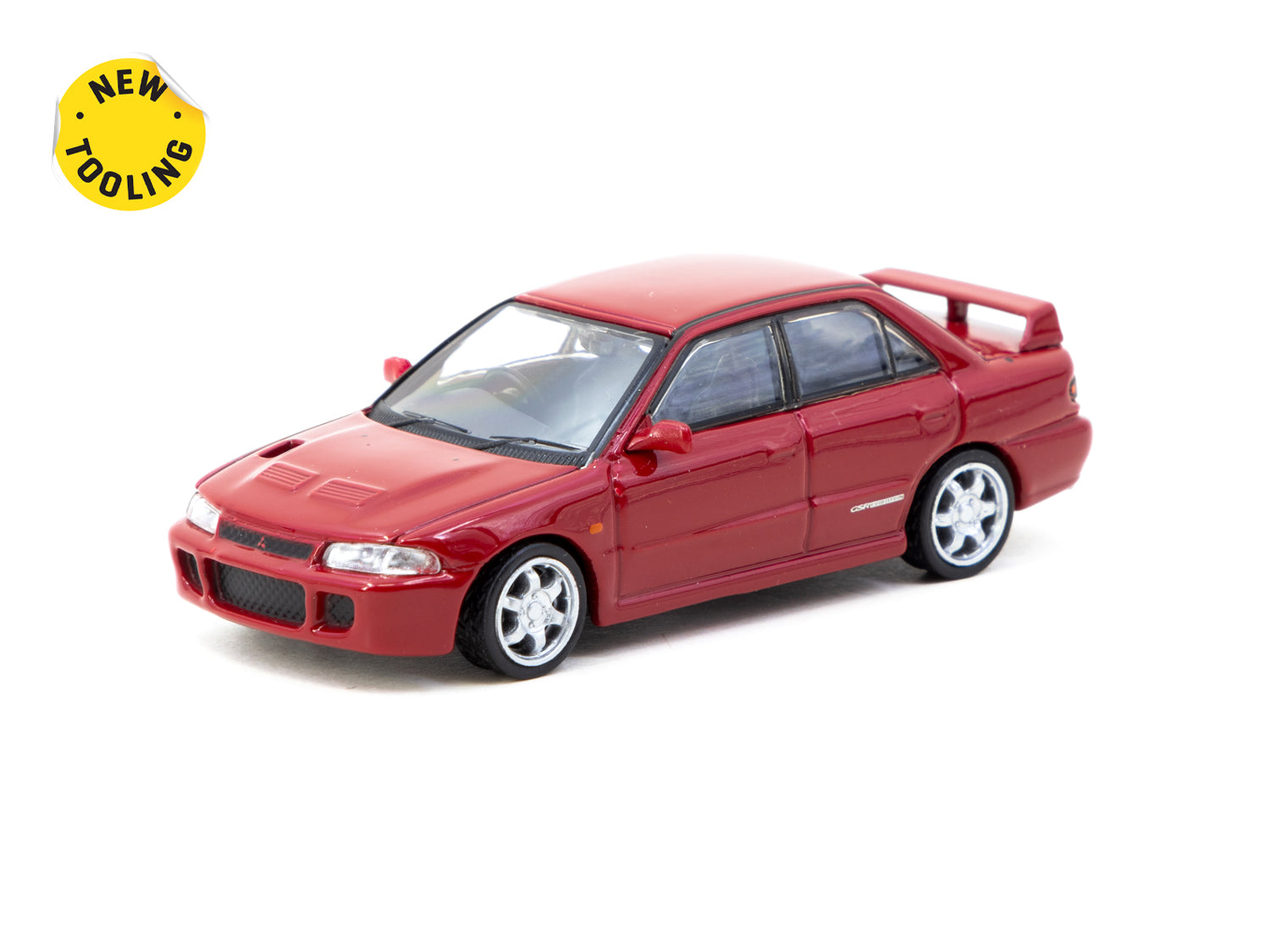 Tarmac Works 1/64 Mitsubishi Lancer GSR Evolution Red Diecast Model Car - Collectible Miniature Vehicle for Display & Racing Scenes - Perfect for Car Enthusiasts & Hobbyists