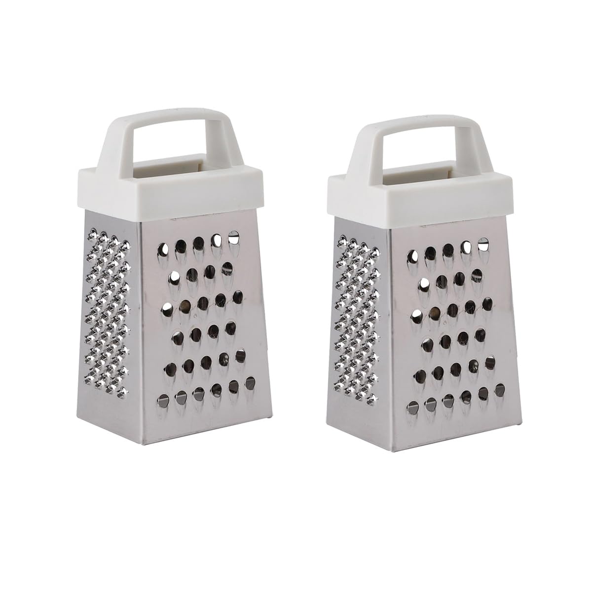 Premium Stainless Steel Mini Garlic Grater & Slicer Set of 2 - Effortless Garlic Chopping for Cooking, Baking & Meal Prep - Perfect for Kitchens, Restaurants & Camping