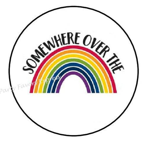 1.5 Inch Rainbow Stickers for Kids - Colorful Somewhere Over The Rainbow Envelope Seals & Labels (30 Pcs) - Perfect for Scrapbooking, DIY Crafts, School Projects & Party Decorations
