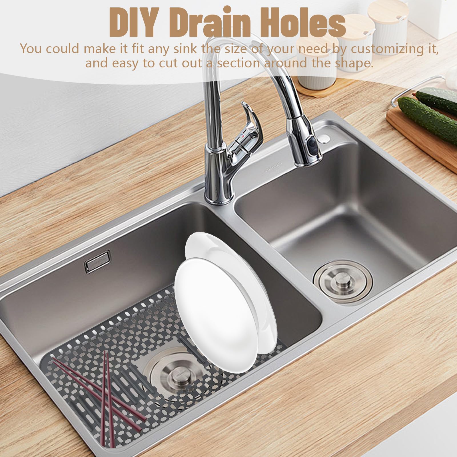 Non-Slip Silicone Sink Protector Mat 16.93