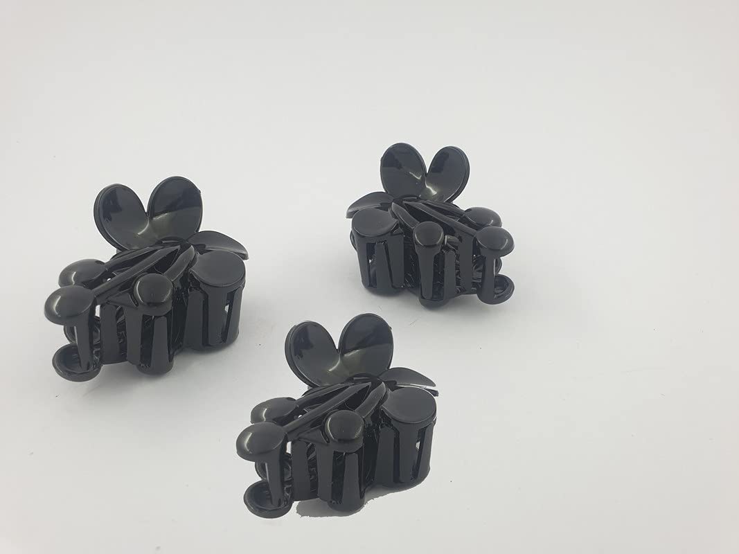 Dhavesai M.A.D Black Plastic Hair Clutch for Women - Medium Size Trendy Hair Claw Clip (Pack of 1) - Perfect for Office, Party & Everyday Hairstyles