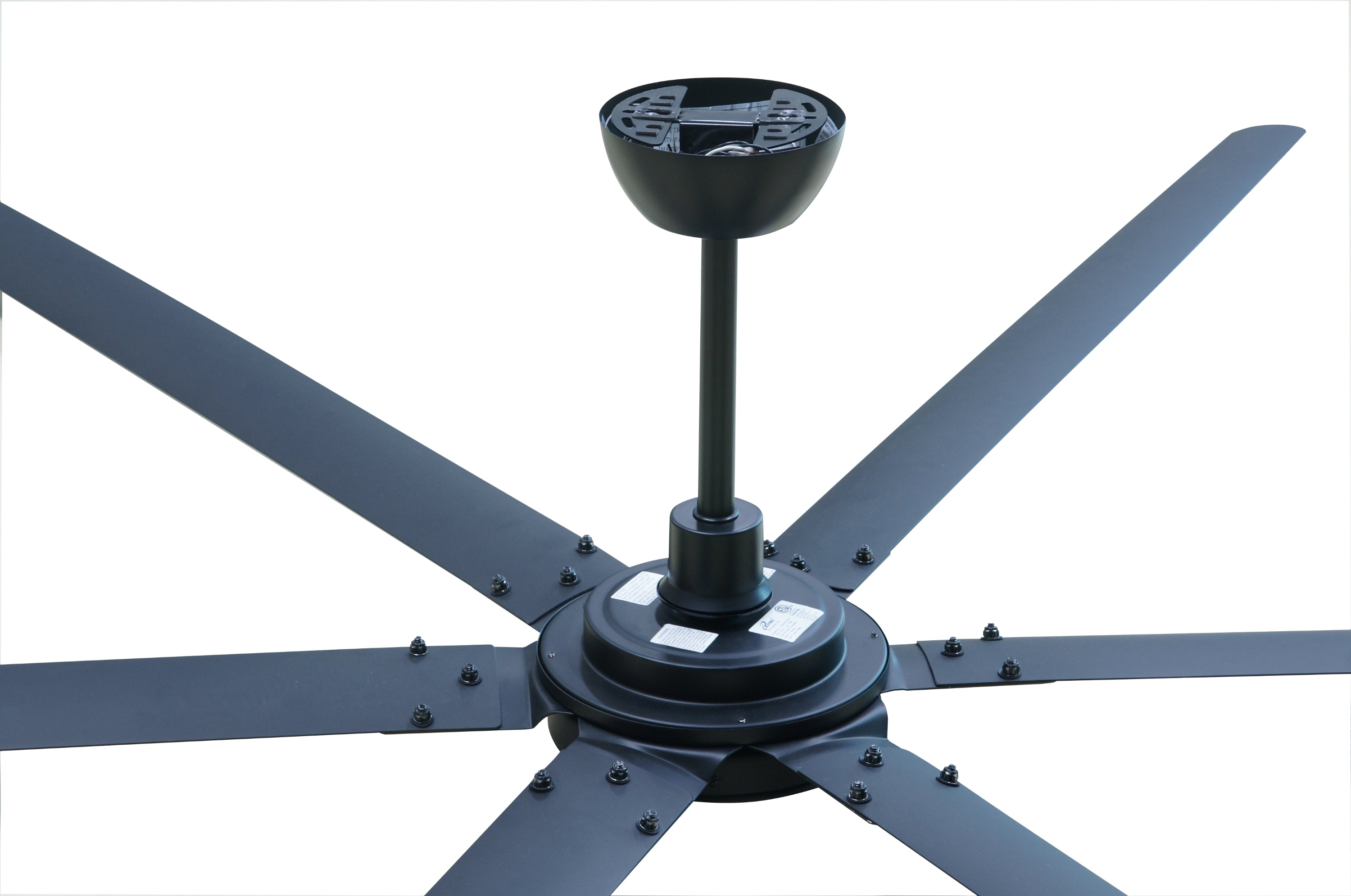 iLiving 78 Inch 6-Blade HVLS Ceiling Fan with BLDC Motor - 6.5 Feet High Volume Low Speed Fan for Outdoor, Industrial, Commercial & Residential Use - 11896 CFM at 135 RPM, Reversible, Includes IR Remote - Perfect for Warehouses, Patios, and Large Spaces