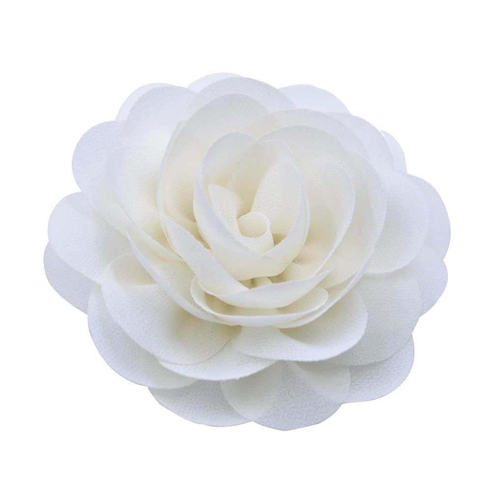 AKOAK 3-Piece Floral Hair Clips Set - Rose Chiffon Baby Hairpins, Girls' Flower Hair Accessories for Wedding, Bridesmaid, Birthday Party & Special Occasions