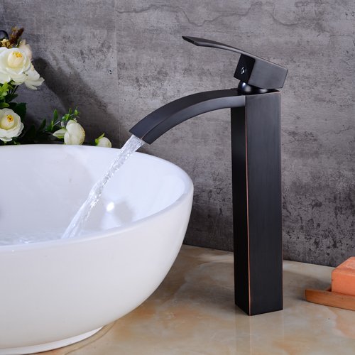Oil Rubbed Bronze Bathroom Faucet - Single Handle Vessel Sink Tap for Commercial Use