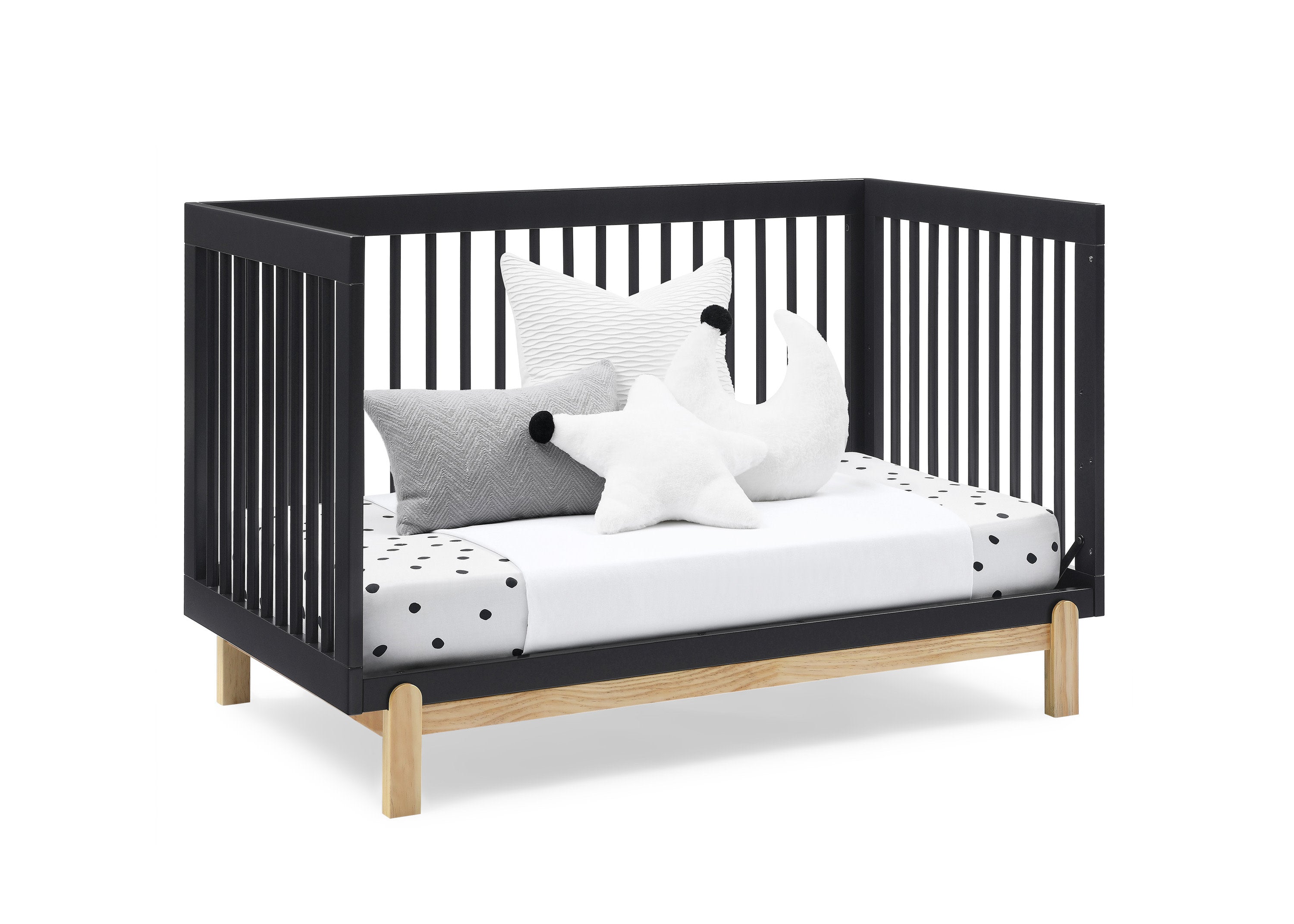 Poppy 4-in-1 Convertible Baby Crib - Toddler Bed, Daybed & Full-Size Bed - Safe Nursery Furniture for Newborns to Teens - Perfect for Bedrooms, Daycare & Guest Rooms