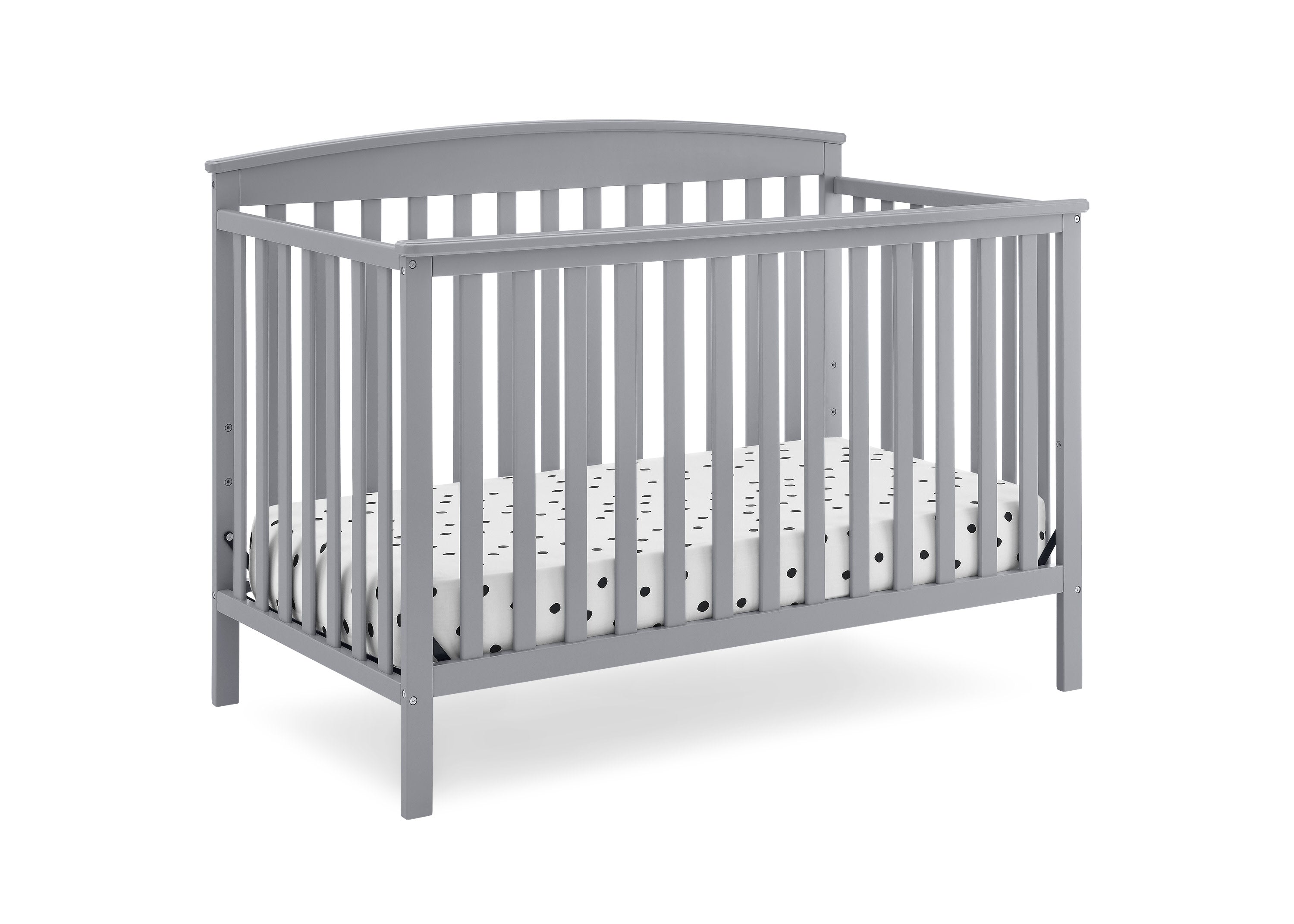 Hanover 6-in-1 Convertible Baby Crib with Mattress - Toddler Bed & Daybed Conversion - Nursery Furniture for Newborns to Teens - Perfect for Small Spaces & Growing Families