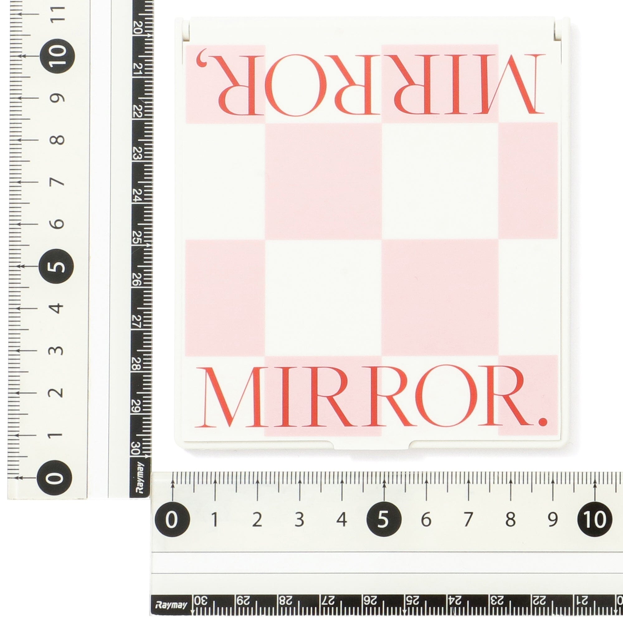Pink Face Check Mirror - Portable Makeup Mirror with LED Light for Perfect Makeup Application at Home & Travel | Ideal for Vanity, Bathroom, and On-the-Go Touch Ups