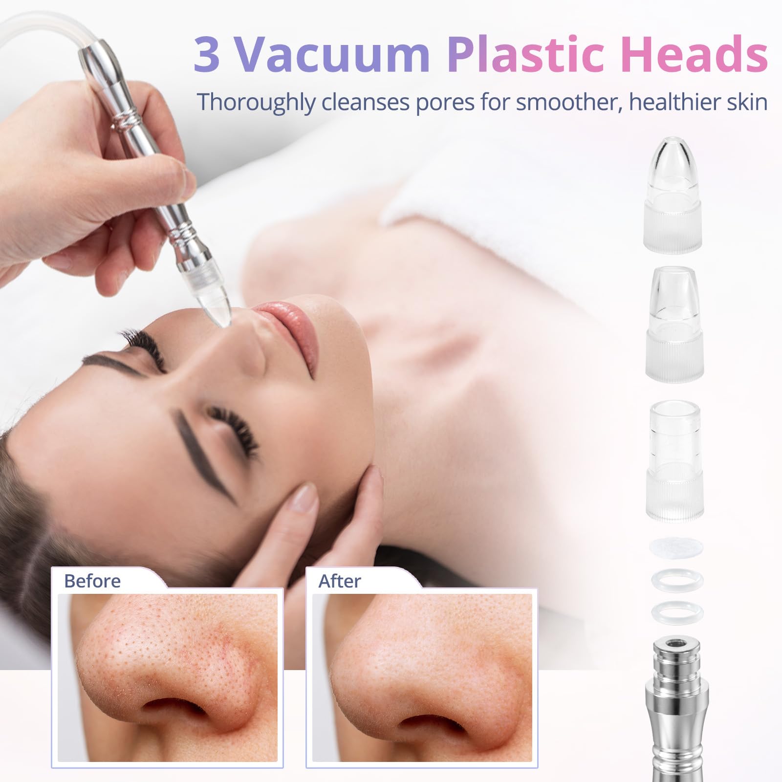 Professional Diamond Microdermabrasion Machine for Face & Body - Salon & Home Use Skin Exfoliation Device - At-Home Spa Treatment for Glowing Skin