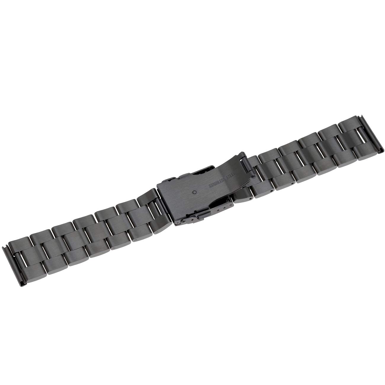 Stainless Steel Tapered Watch Band 20mm 22mm 24mm Brushed & Polished Metal Watch Straps for Men & Women - Black Silver Replacement Band for Casual, Dress & Everyday Wear
