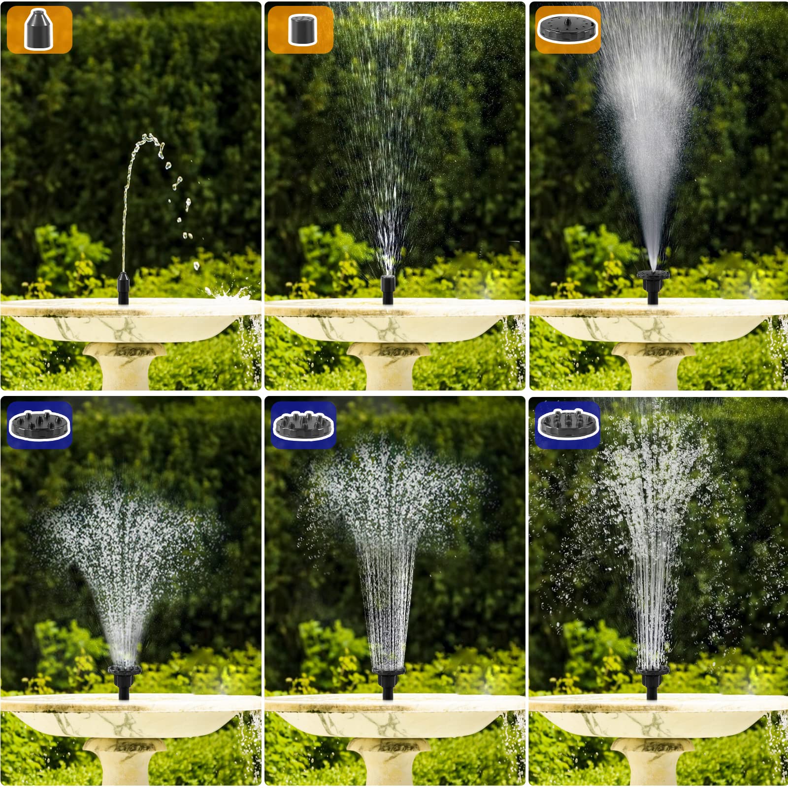 Solar Powered Floating Fountain Pump for Bird Baths, Ponds & Gardens - Outdoor Water Feature for Decoration, Relaxation & Attracting Wildlife (Perfect for Backyards, Patios & Small Water Gardens)