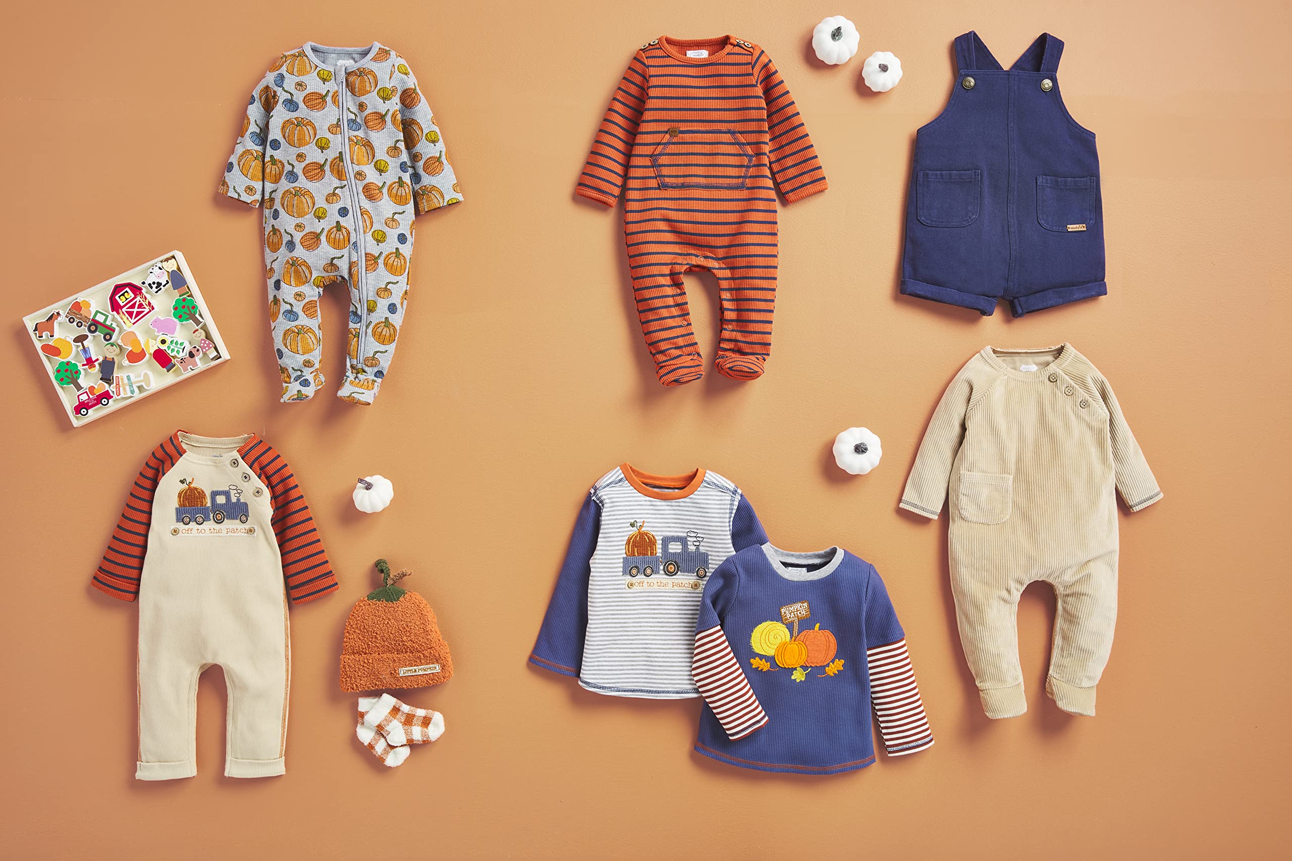 Mud Pie Baby Boys' Waffle Striped Sleepers - Soft Cotton Pajamas for Infants & Toddlers - Cozy Sleepwear for Nursery, Bedtime & Lounging