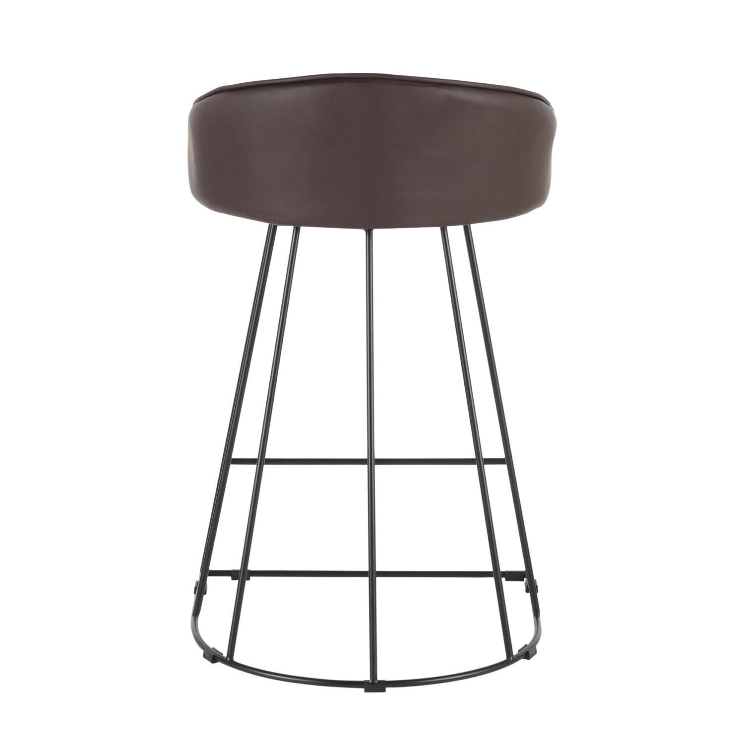 LumiSource Canary Gold Velvet Counter Stools Set of 2 - 24