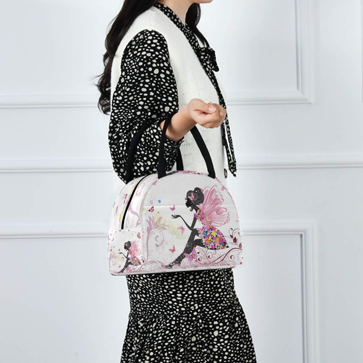 Butterfly Girl Insulated Lunch Bags for Women - Cute Leakproof Cooler Tote with Thermal Lining - Perfect for Work, School, Picnics & Outdoor Activities