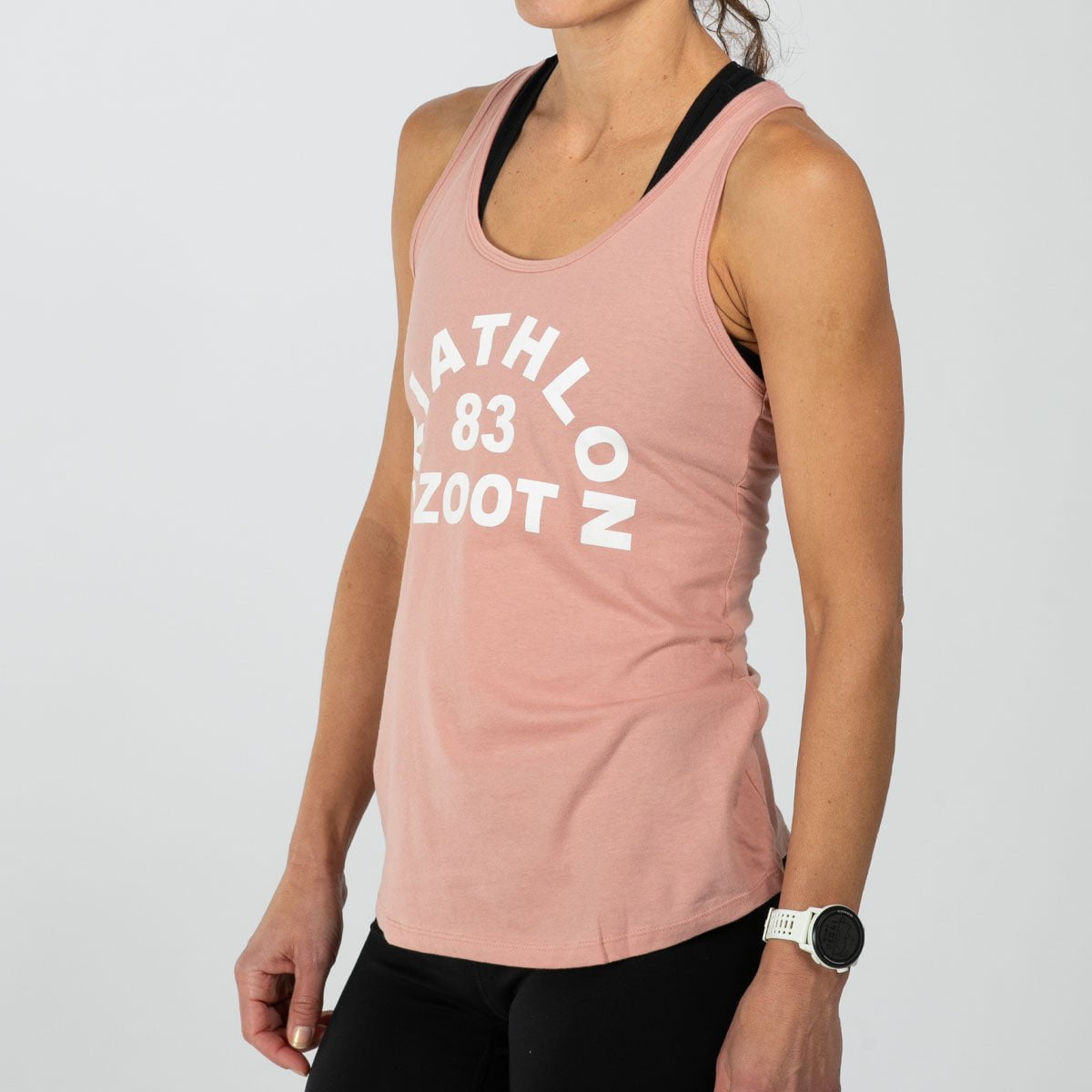 Women's Triathlon Arch Racerback Tank Top - Breathable Quick-Dry Workout Shirt for Running & Cycling - Desert Pink Color for Active Women