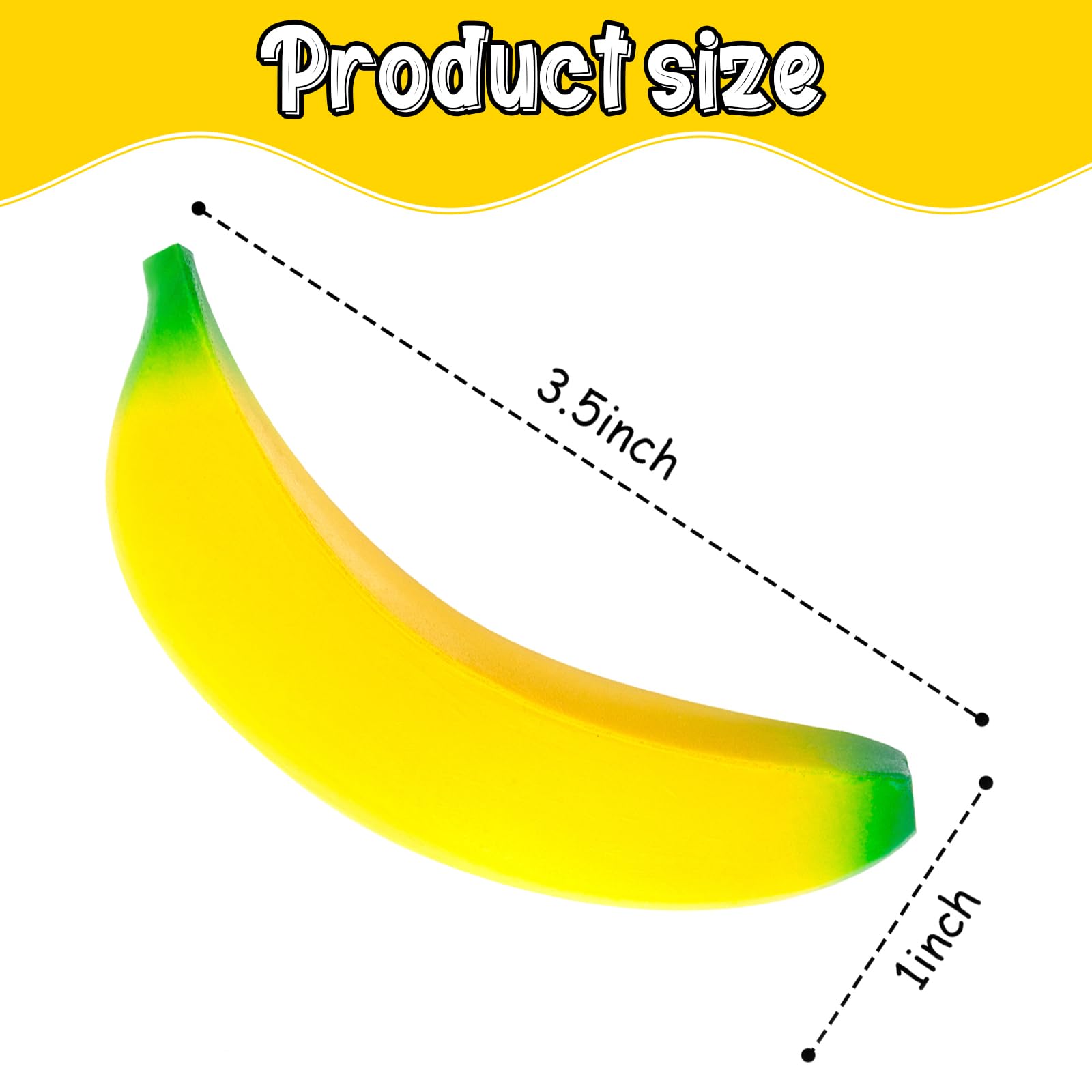 LovesTown 15PCS Banana Stress Relief Toys - Mini Squeeze Fidget Toys for Kids & Adults, Perfect for Party Favors, Classroom Rewards & Anxiety Relief