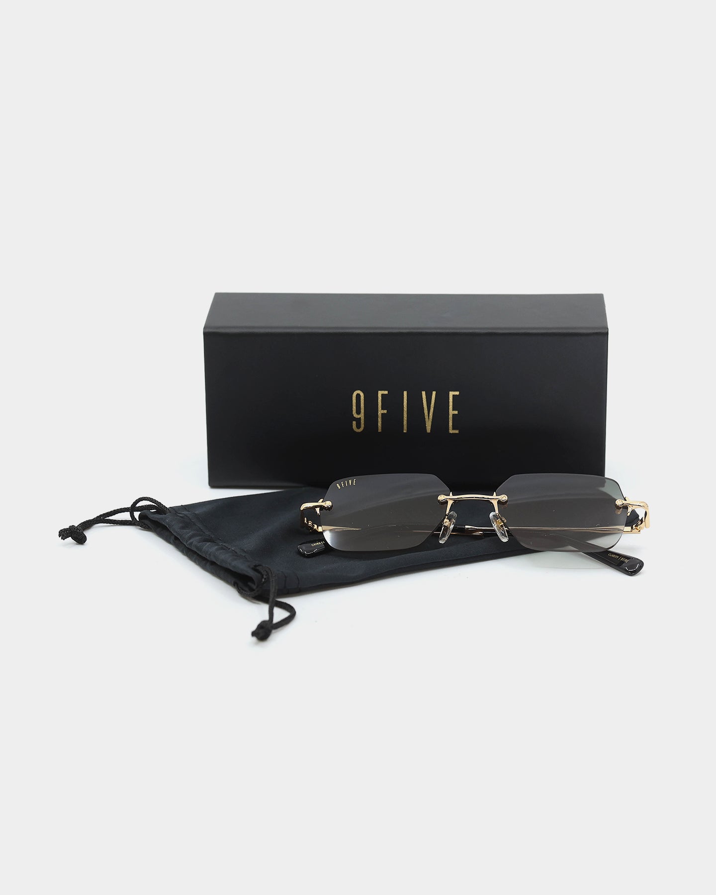 9FIVE Men's Clarity Gradient Sunglasses Black/Gold - UV Protection Polarized Aviator Sunglasses for Driving, Fishing & Outdoor Activities
