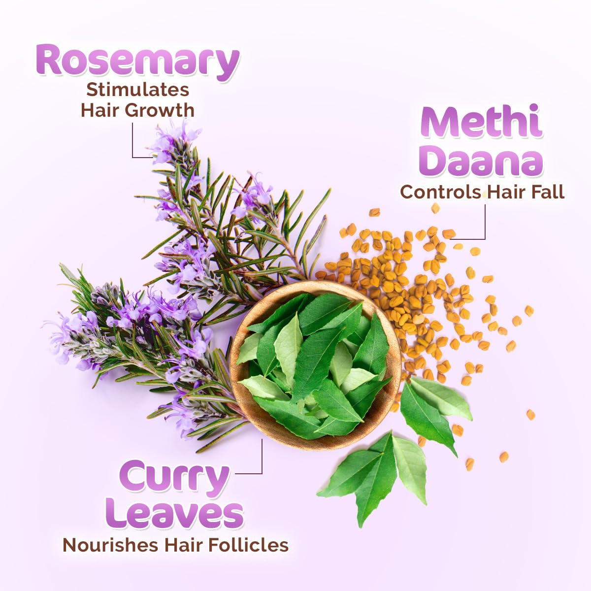 Mamaearth Rosemary & Fenugreek Hair Growth Oil - 150ml | Promotes Hair Growth, Reduces Hair Fall & Strengthens Hair | Natural Solution for Thinning Hair & Scalp Care | Perfect for Daily Hair Care Routine & Styling Prep
