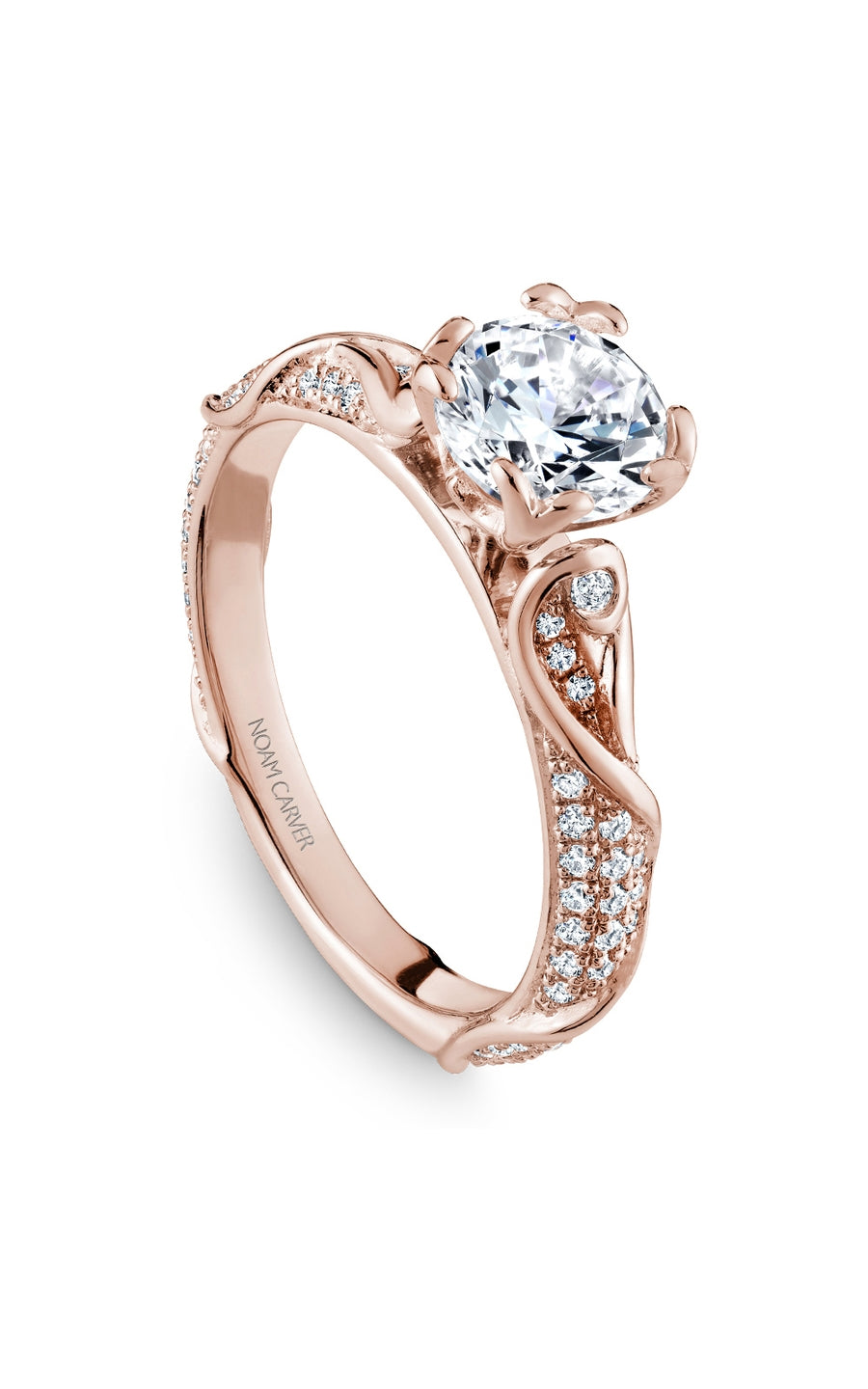 Noam Carver B331 01RA Bridal Engagement Ring - Elegant Solitaire Diamond Ring for Women, Perfect for Proposals, Anniversaries & Weddings